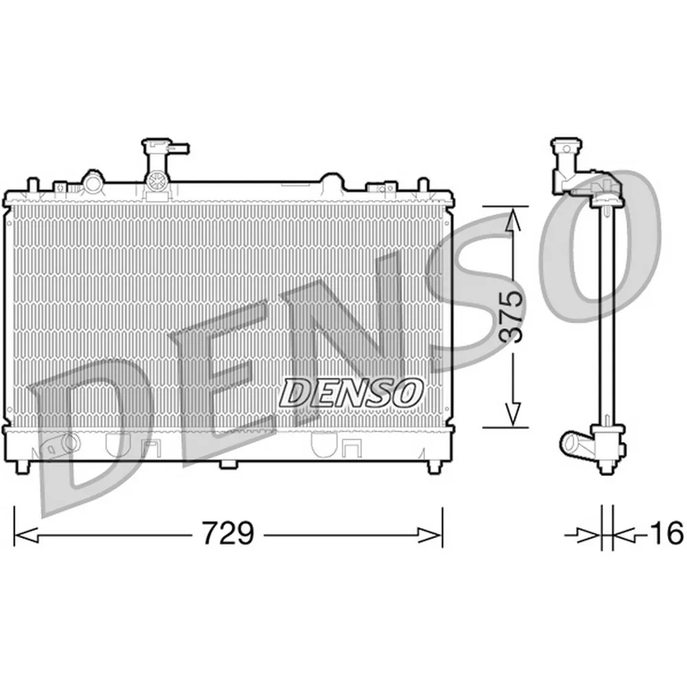 Радиатор основной MAZDA 6 02-08 МКПП DENSO DRM44028