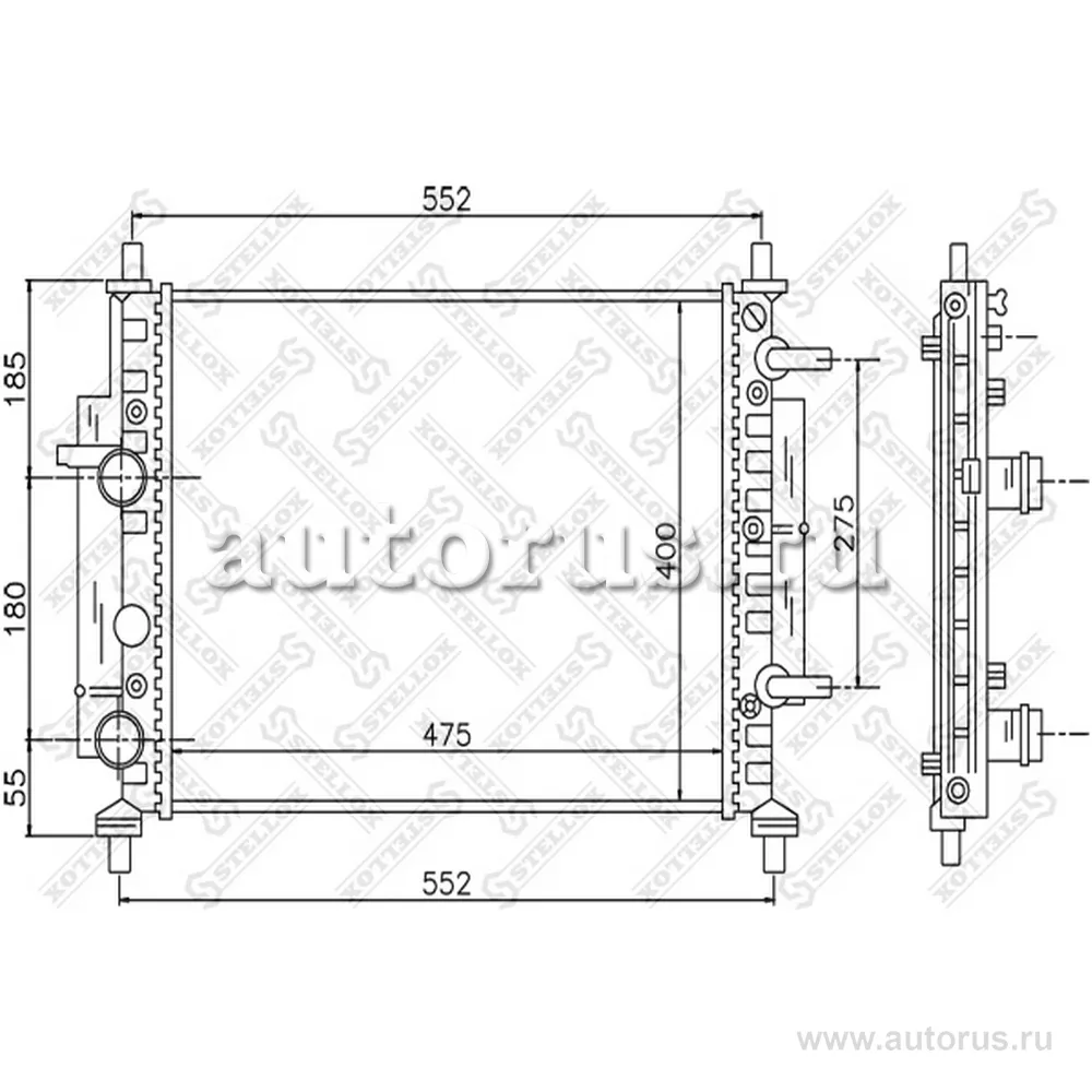 Радиатор Fiat Marea 98-02 1.6i 16V АКПП STELLOX 1025409_SX