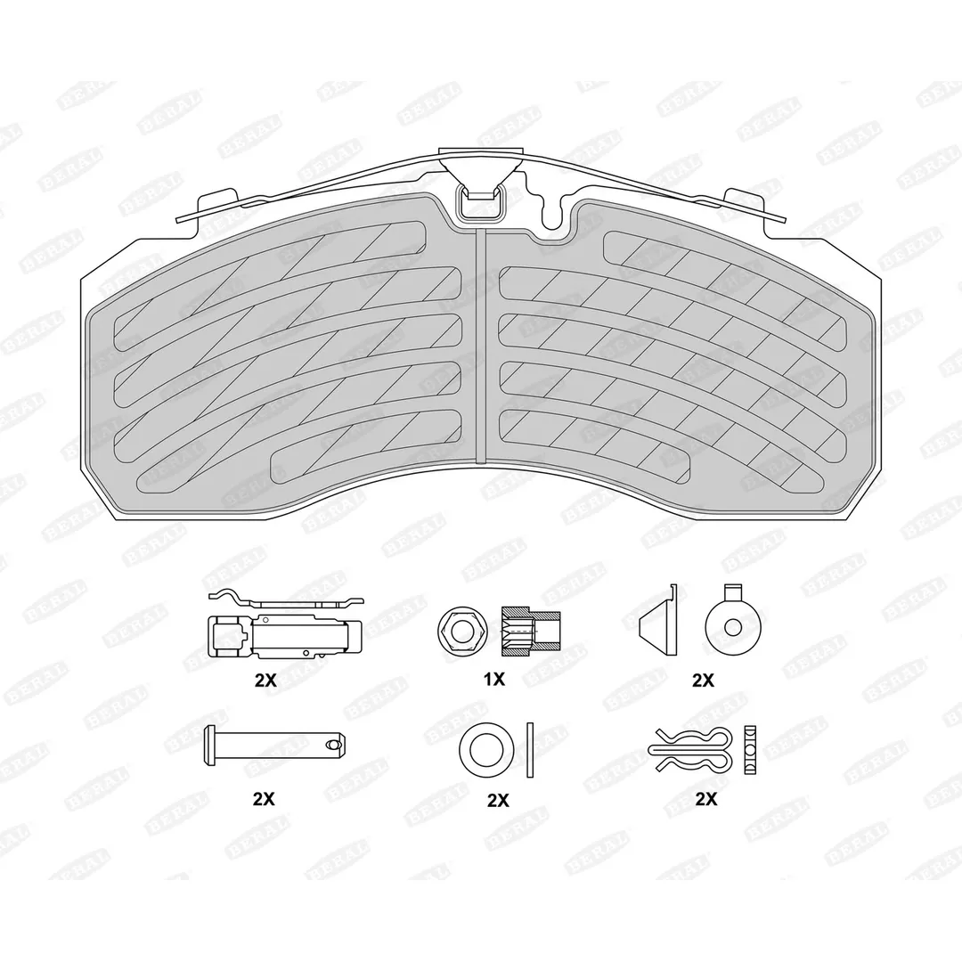 Колодки тормозные 29253 BERAL BCV29253TK