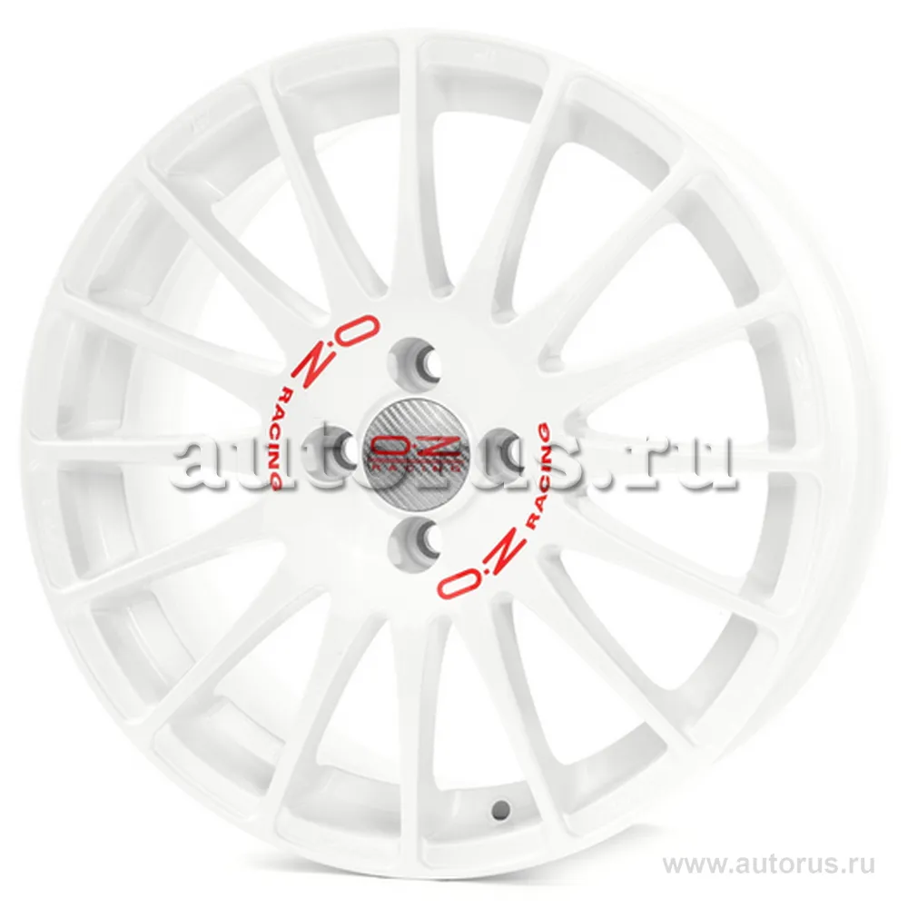 Диск литой R17 7J 5x114.3/75 ET45 OZ Superturismo WRC White Red Lettering W0167220233