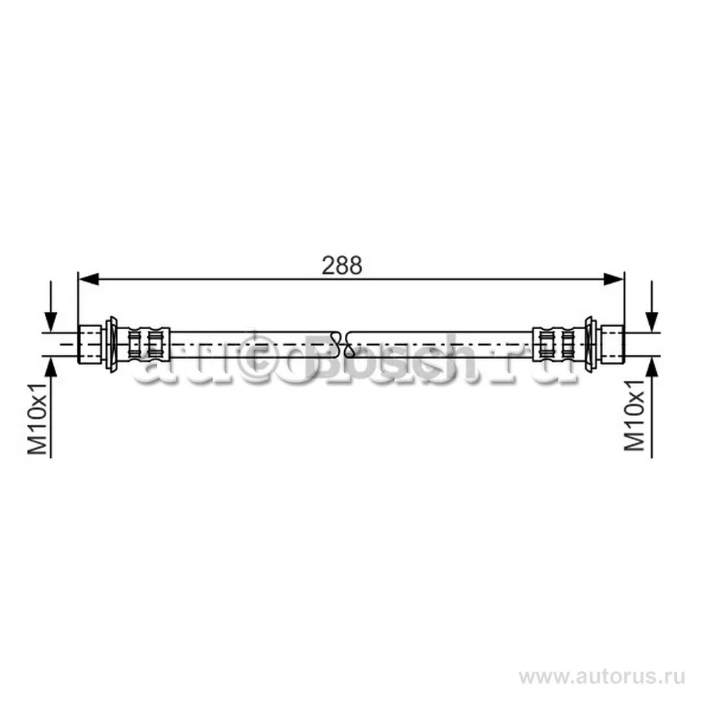 Шланг тормозной TOYOTA Land Cruiser Prado (96-02) передний левый/правый BOSCH BOSCH 1987481129