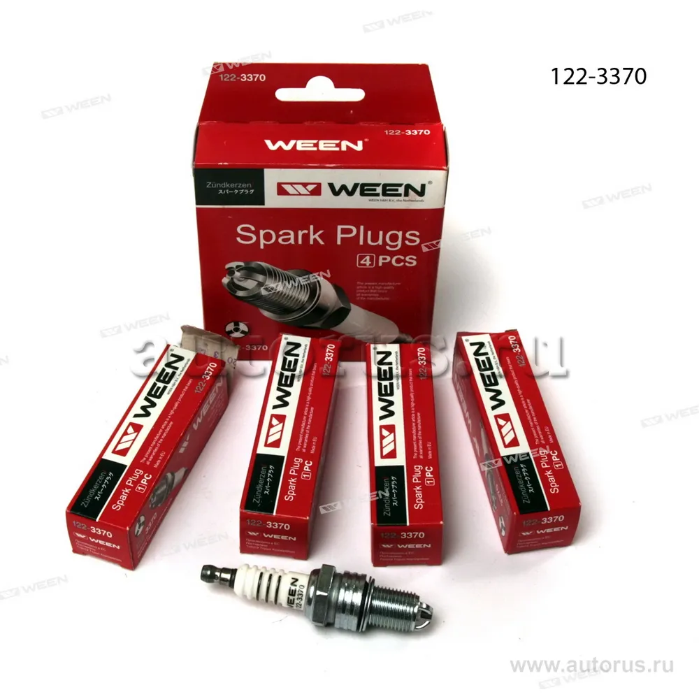 Свеча зажигания 3-х электродная инж., 8V LADA 2104-07, 2108-15, 2110-12, Kalina (1117-19), WEEN 122-3370