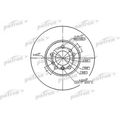 Диск тормозной передний BMW: X3 06-, X5 00- PATRON PBD4187
