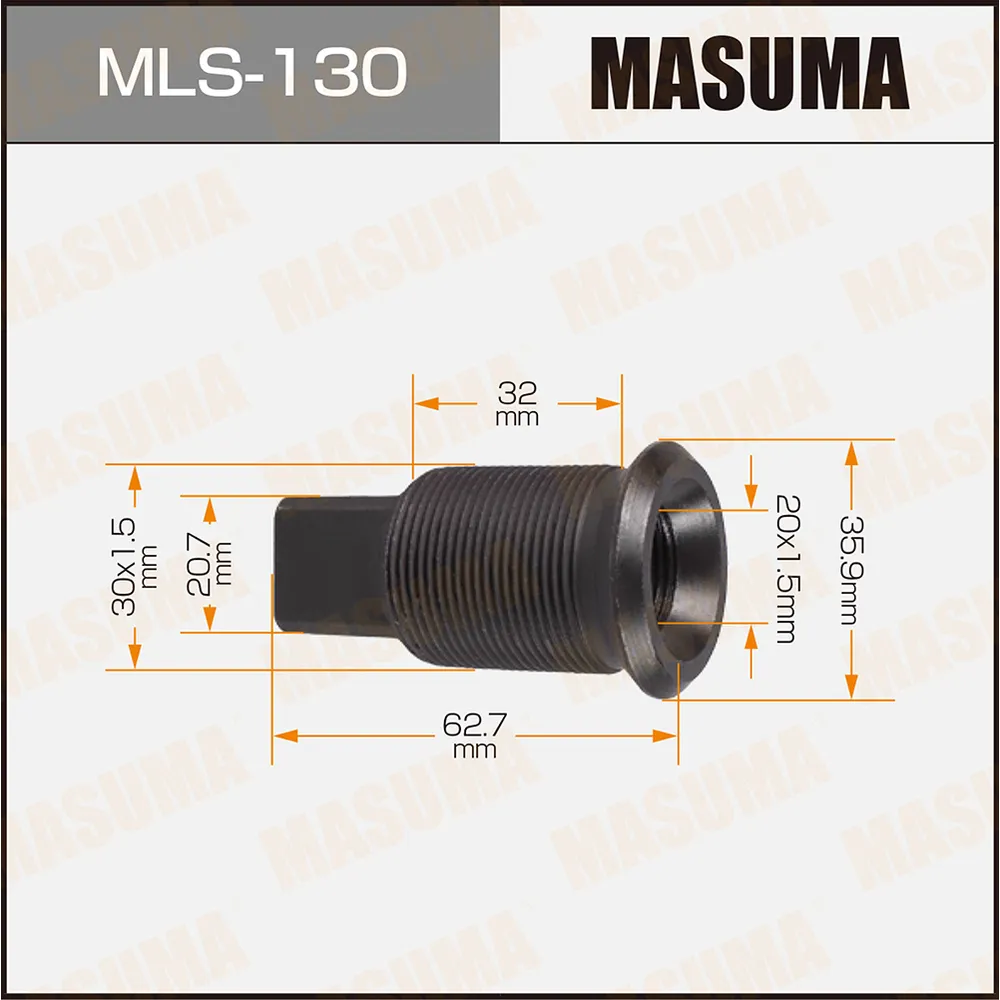 Футорка колесная m30x1.5m20x1.5 isuzu MASUMA MLS-130