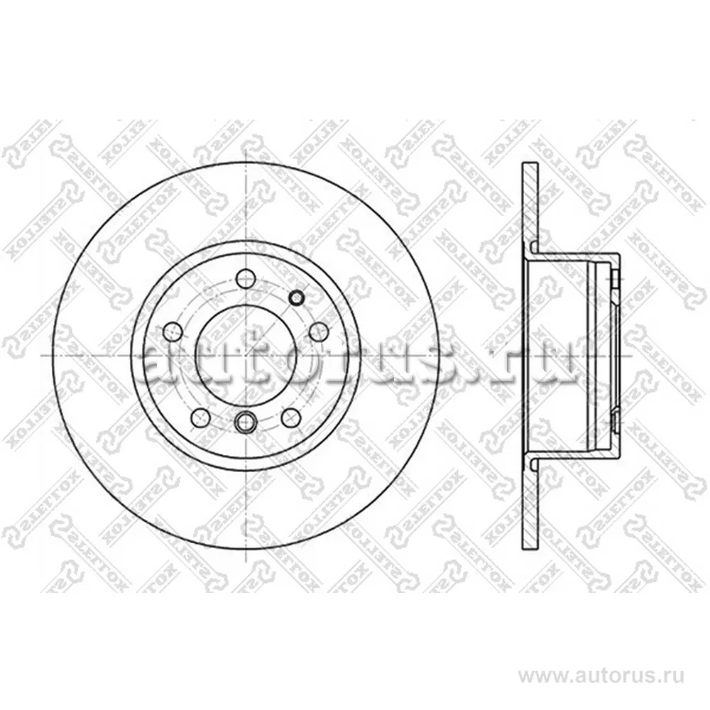 Диск тормозной передний BMW E34 1.8-2.5TDS M20/M21/M40-M51 87-97 STELLOX 60201518_SX