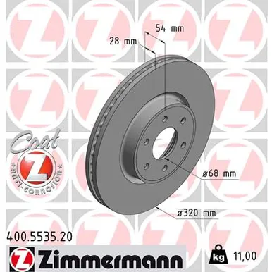 Тормозной диск ZIMMERMANN 400.5535.20