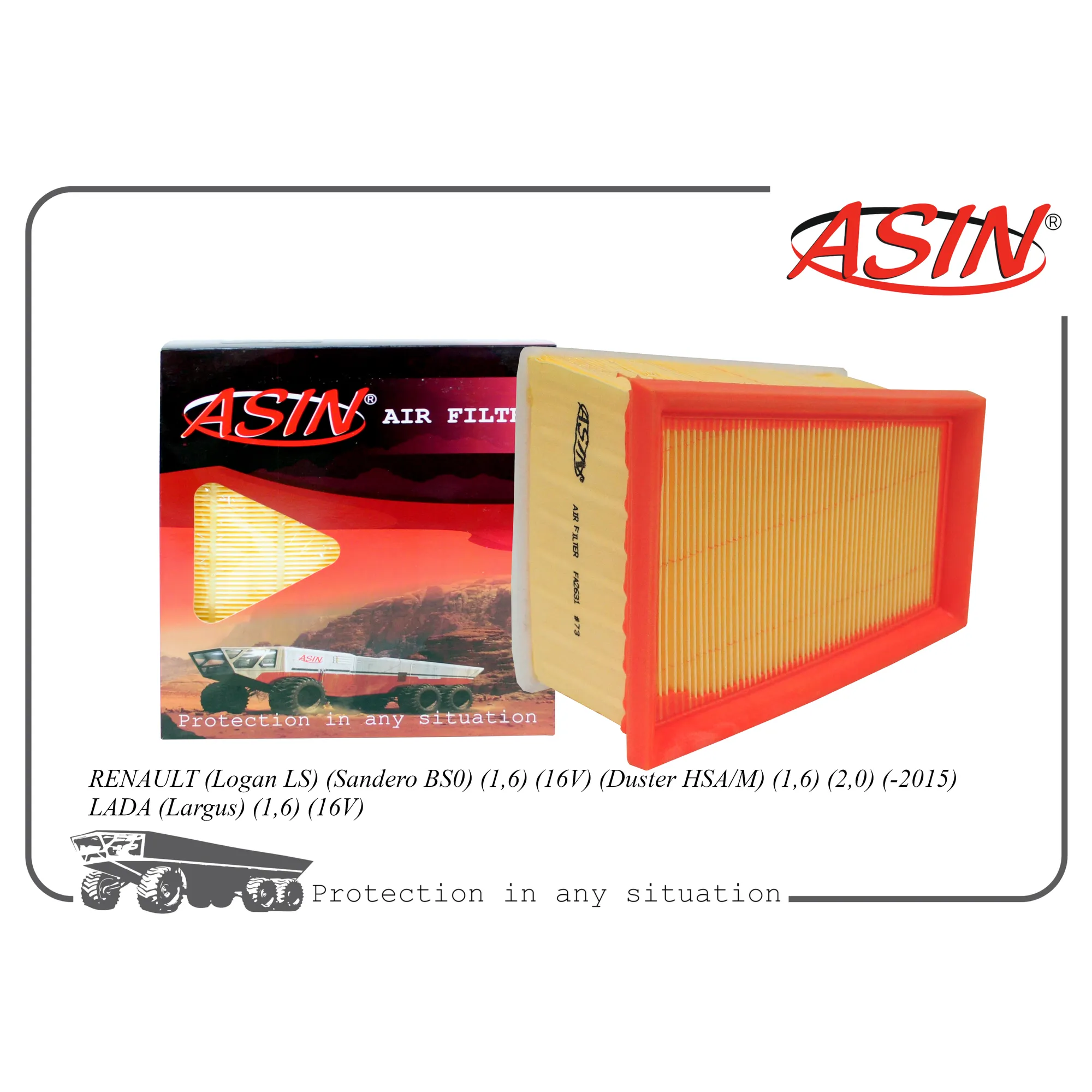 Фильтр воздушный 8200431051/ASIN.FA2631 ASIN ASIN ASINFA2631