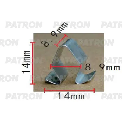 Зажим металлический Audi,Seat,Skoda,Volkswagen применяемость: салон - PATRON P37-1495
