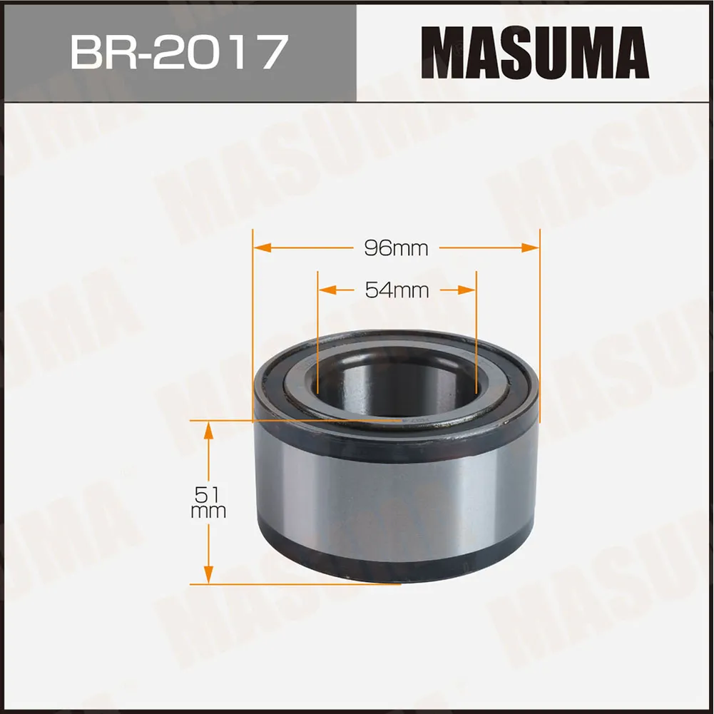 Подшипник ступичный MASUMA, TOYOTA LAND CRUISER PRADO / KZJ90W front MASUMA BR2017