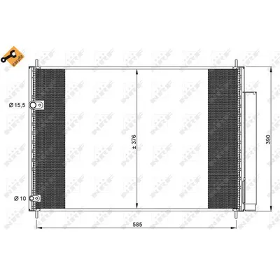 Радиатор кондиционера с осушителем NRF 35839