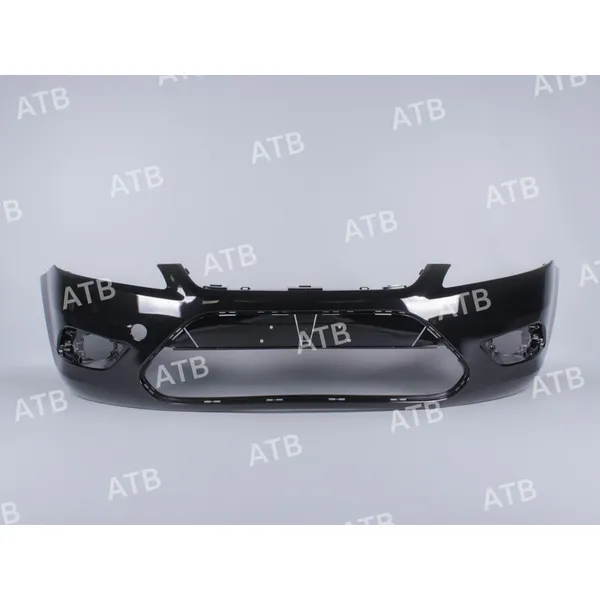 Бампер Ford Focus 2 2007-2011 рестайлинг передний под ПТФ Черный (Panther Black) ATB 1AFF201PFJAYC