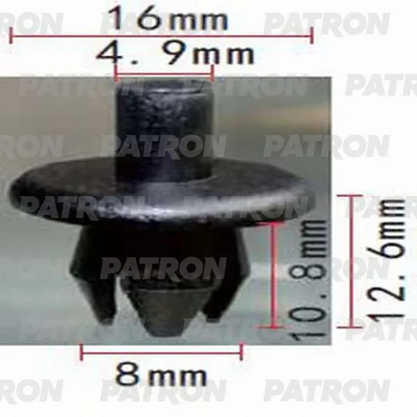 Клипса пластмассовая (комплект 10шт) GM,Hyundai,Kia,Opel применяемость: PATRON P37-1086S