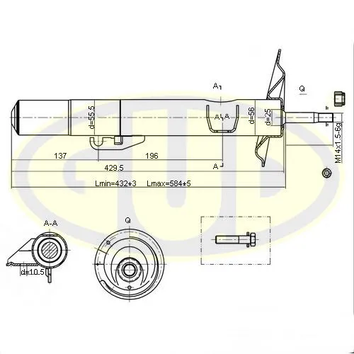 АМОРТИЗАТОР ПЕР ГАЗ R BMW E38 94-01 G.U.D GSA335906