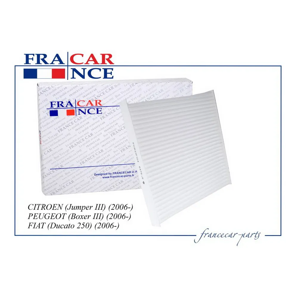 Фильтр салонный CITROEN Jumper III 2006- PEUGEOT Boxer III FRANCECAR FCR21F124