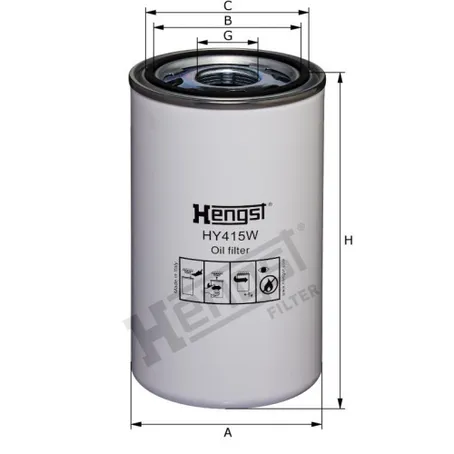Фильтр гидравлический HENGST HY415W