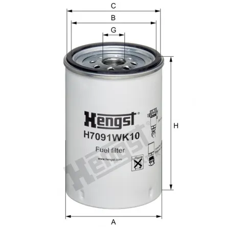 Фильтр топливный HENGST H7091WK10