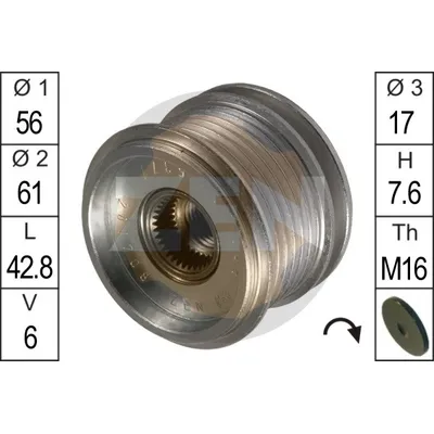 Шкив генератора MERCEDES SPRINTER 95-06 ERA ZN5377