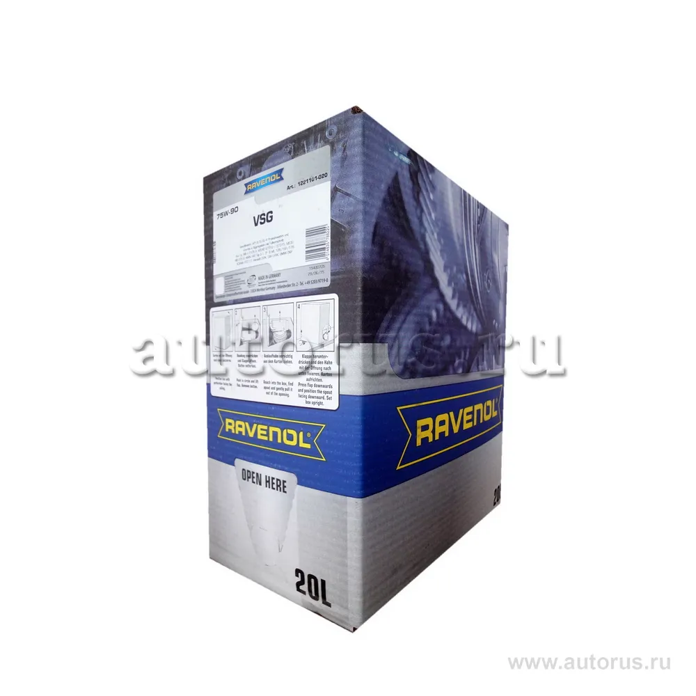 Трансмиссионное масло RAVENOL VSG SAE 75W-90 (20л) ecobox 1221101-B20 (4014835846654)