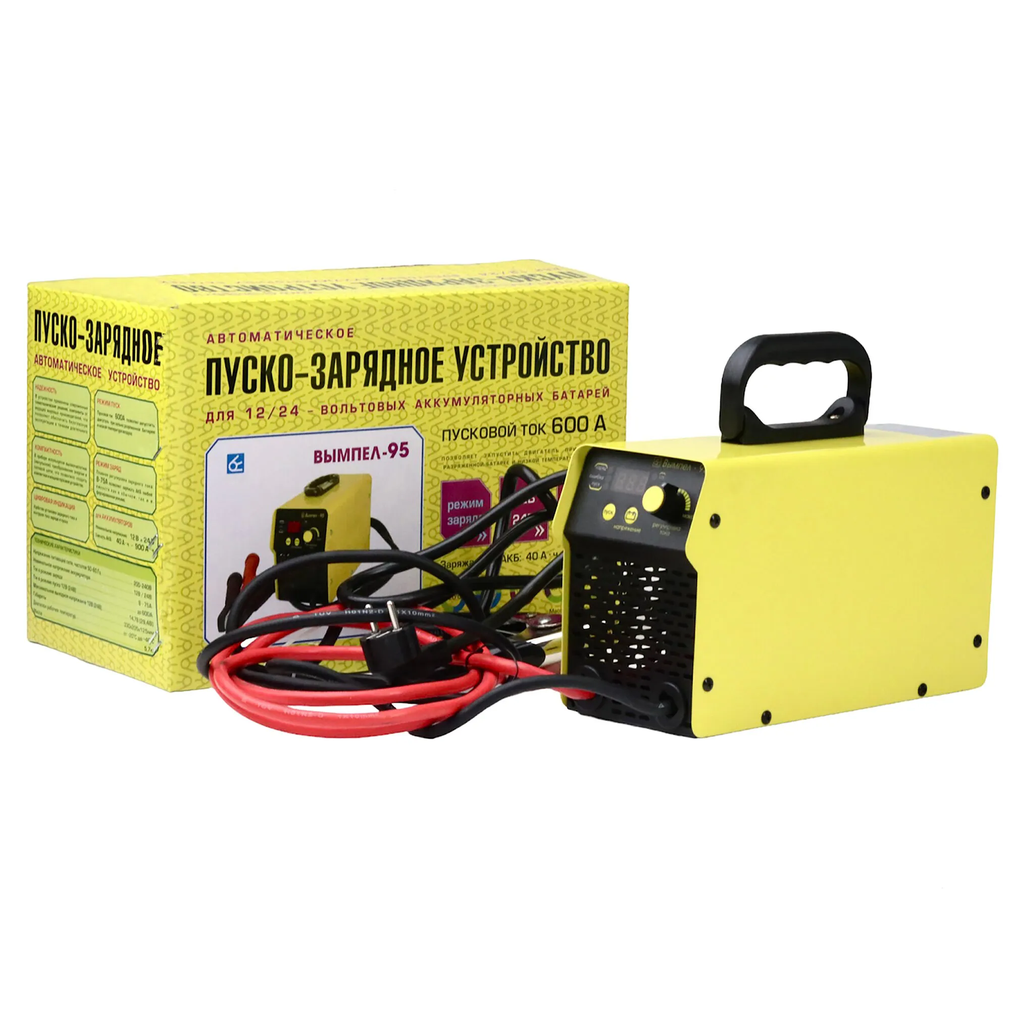 Вымпел-95 Пуско-зарядное устройство (пуско-заряд, 600А/75А,12В/24В, автомат) ВЫМПЕЛ 2103