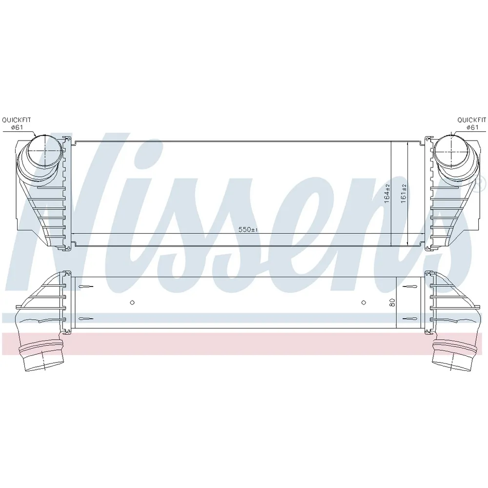 Интреркулер BMW 5 F10 (10-) 535 d, 7 F01 (08-) 740 d NISSENS 96100