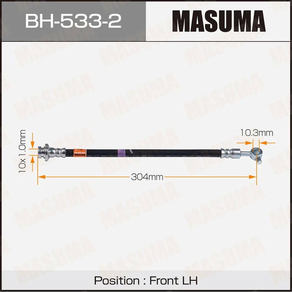 Шланг тормозной передний L NISSAN PATROL MASUMA BH-533-2