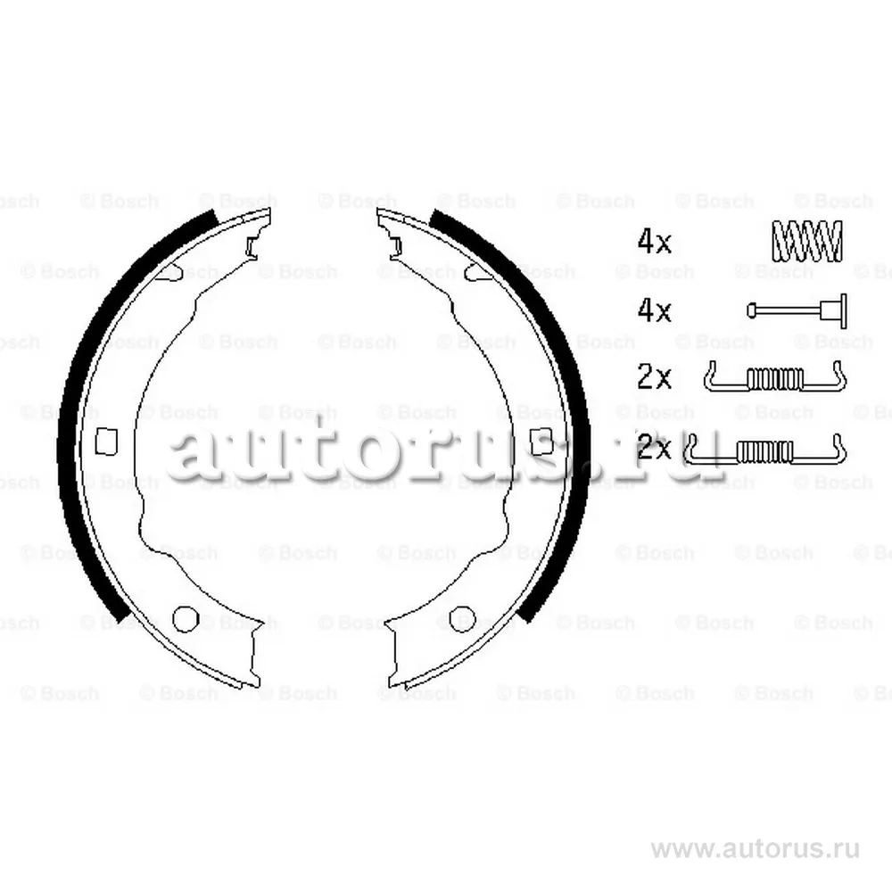 Колодки стояночного тормоза BOSCH 0 986 487 579
