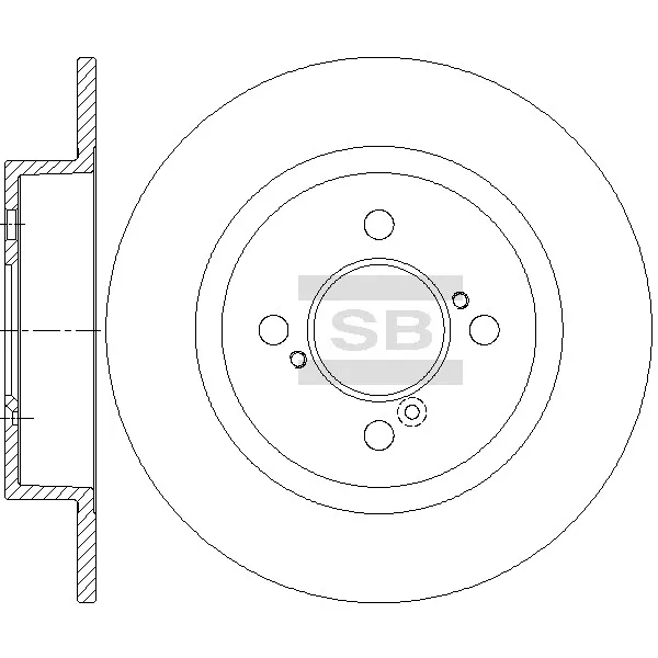 Диск тормозной SUZUKI SWIFT (пр-во венгрия) 10- задний HI-Q SANGSIN BRAKE SD4814