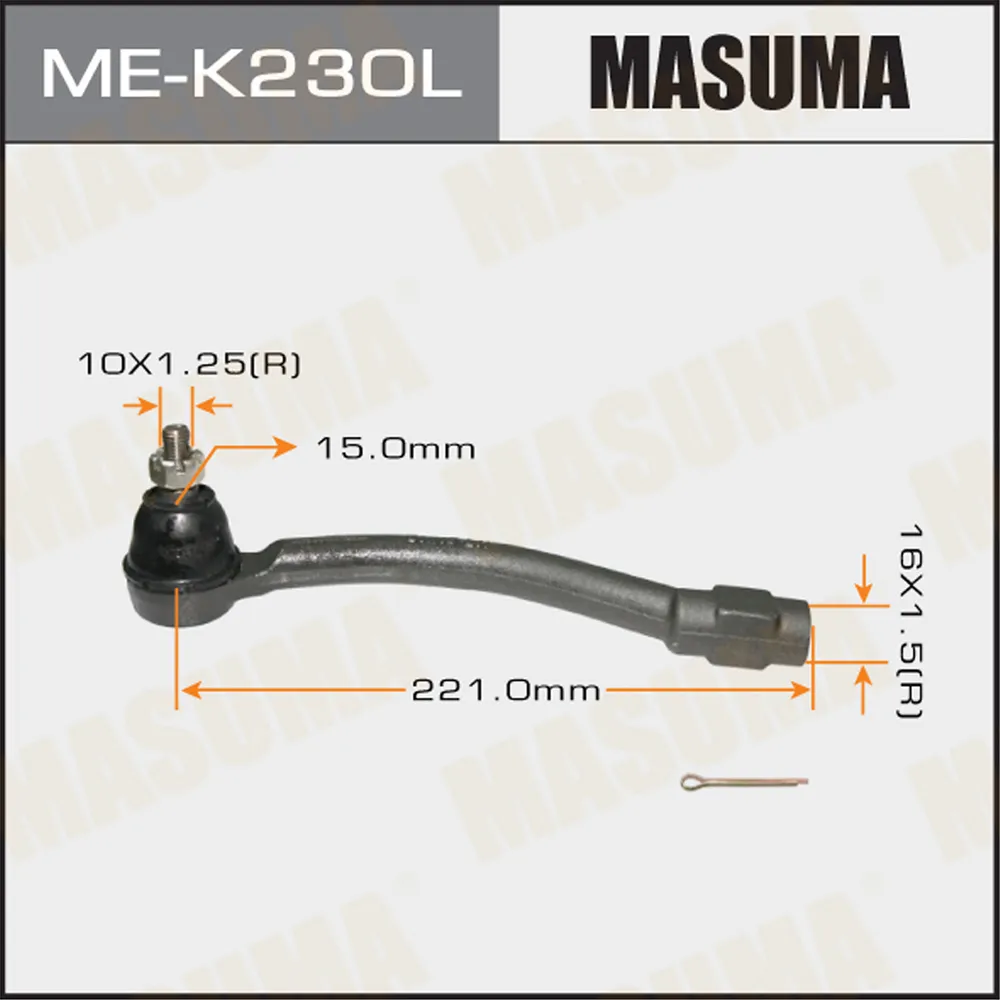 Наконечник рулевой L KIA CEED II MASUMA ME-K230L