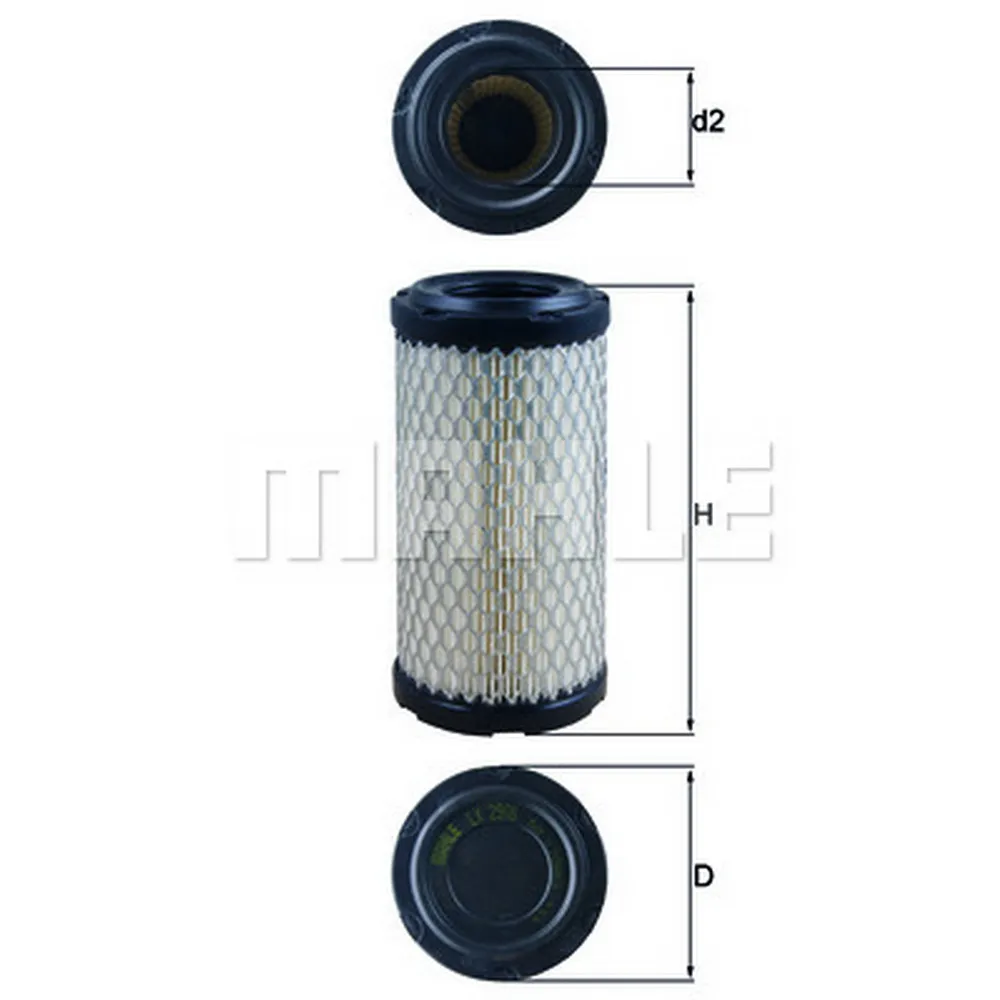 Фильтр воздушный H189 D89 d45.5 VOLVO BM KNECHT/MAHLE LX2908