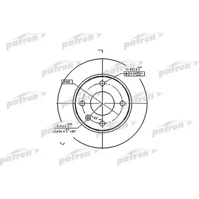 Диск тормозной передний FORD: ESCORT 86 EXPRESS 86-90, ESCORT III 8 PATRON PBD1649