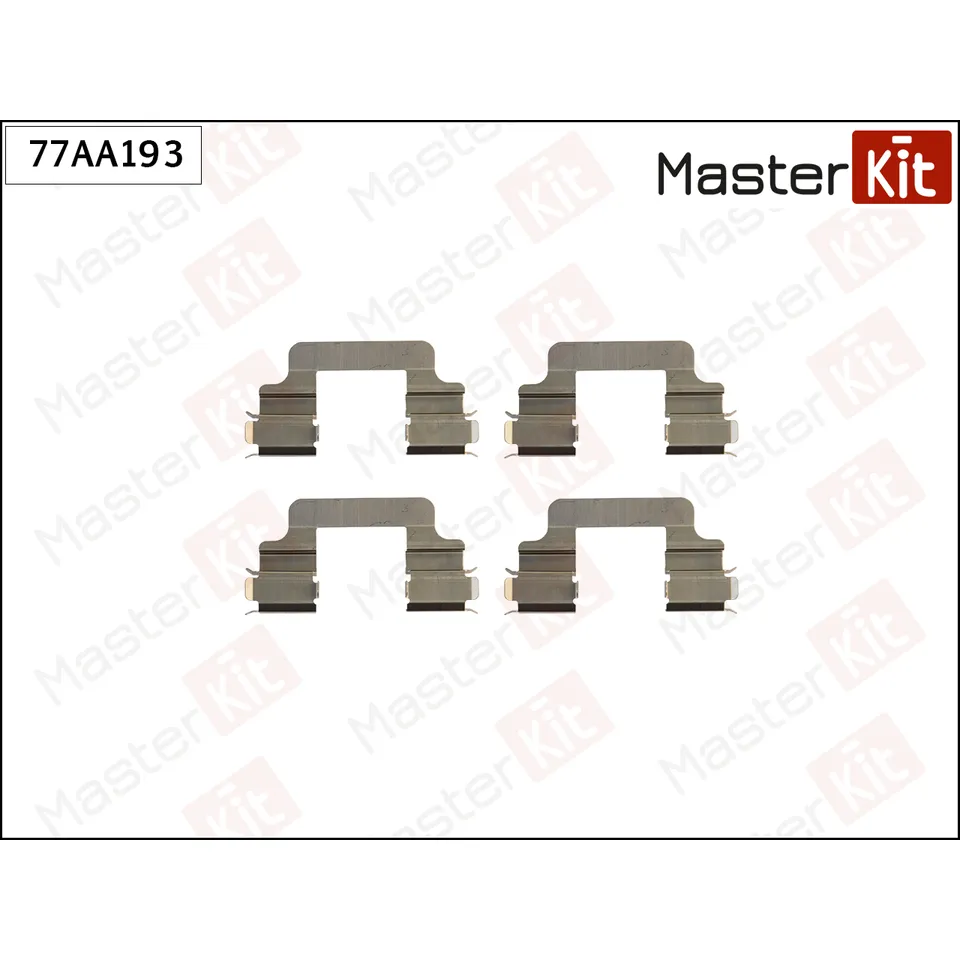 Комплект установочный тормозных колодок Skoda FABIA 1999-2014 MASTERKIT 77AA193