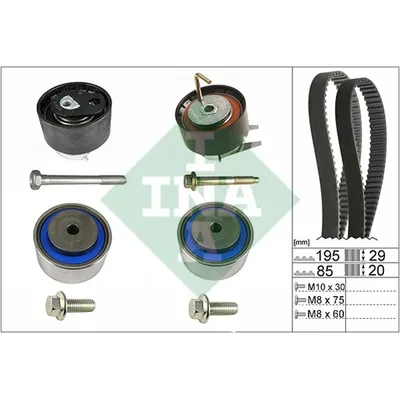 Комплект ГРМ CITROEN C6. PEUGEOT 407/607 2.7HDI Z=195x29/Z=85x20 05>