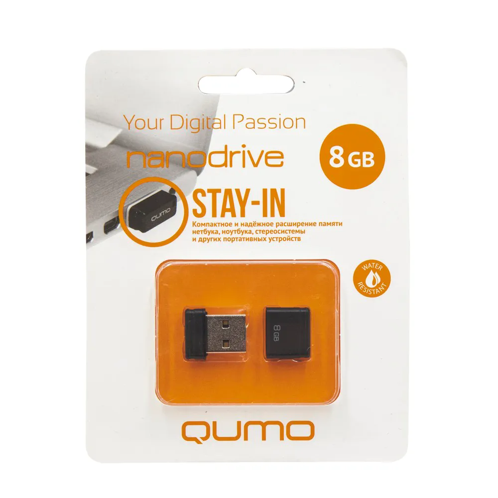 Накопитель Nanodrive, 8Gb USB 2.0 QUMO 18324