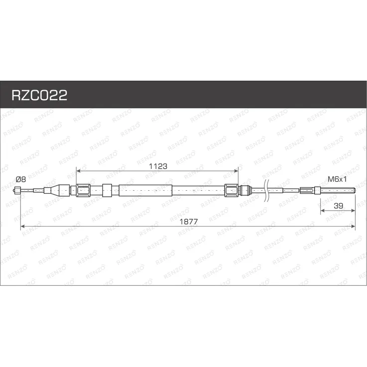 Тросы стояночного тормоза RENZO RZC022