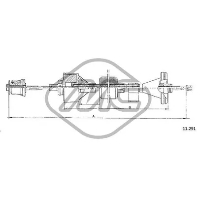 Трос сцепления ESPACE DIESEL ALL Metalcaucho 82909