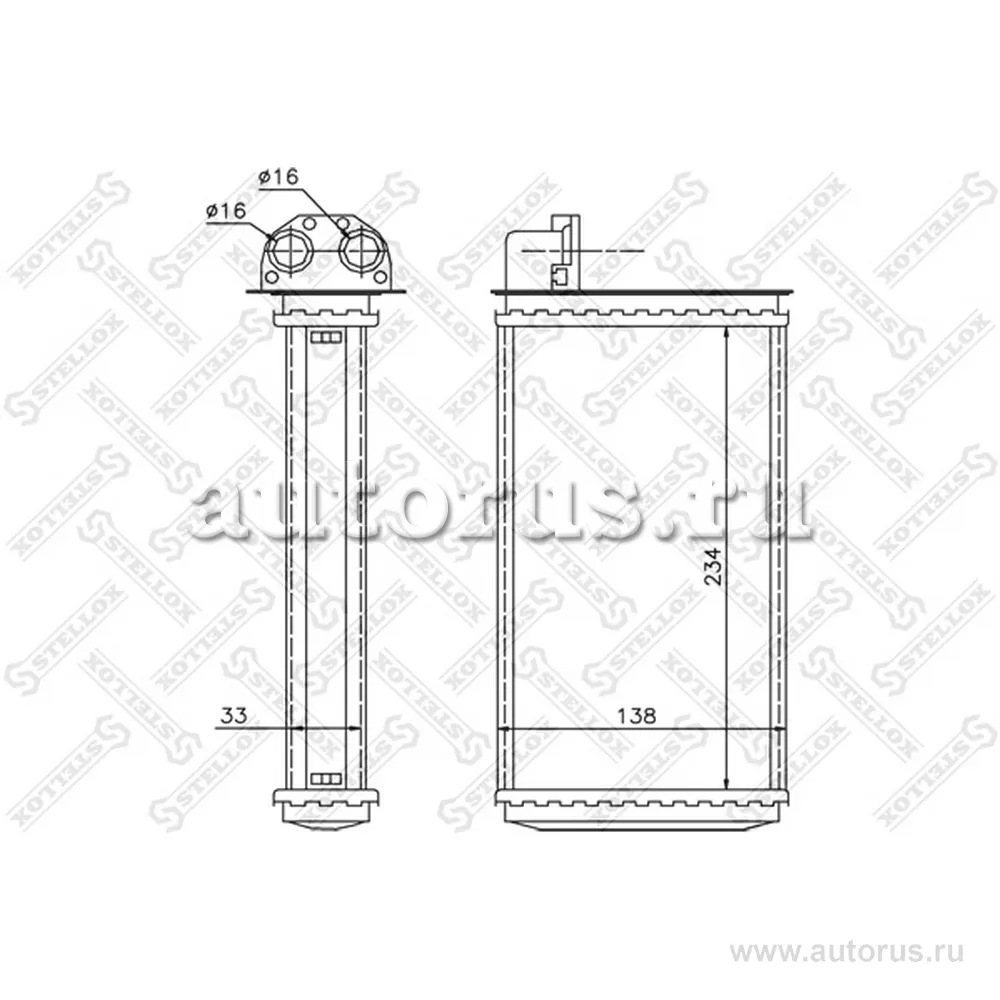 Радиатор печки Peugeot 205 1.0-1.9D 83 STELLOX 1035059_SX