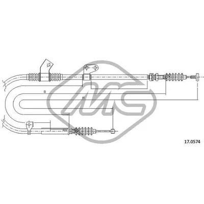 Трос ручника 626-MX6 1/6-2/0 (DOHC) 2DOOR SX-LH Metalcaucho 82205