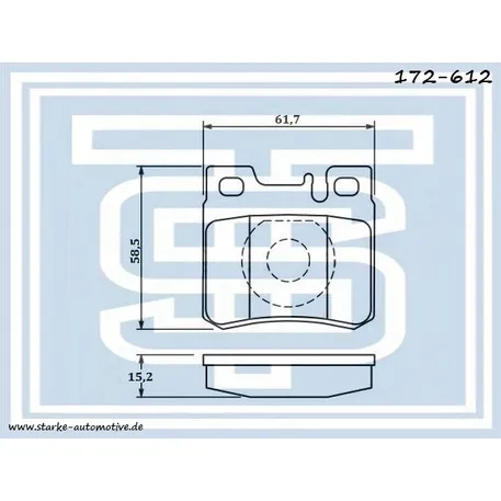 Колодки тормозные MER W202/W210 задние STARKE 172-612