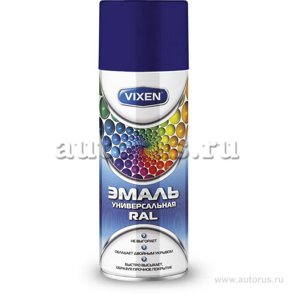 Эмаль универсальная RAL, темносиний (RAL 5002), аэрозоль 520 мл VIXEN VX15002