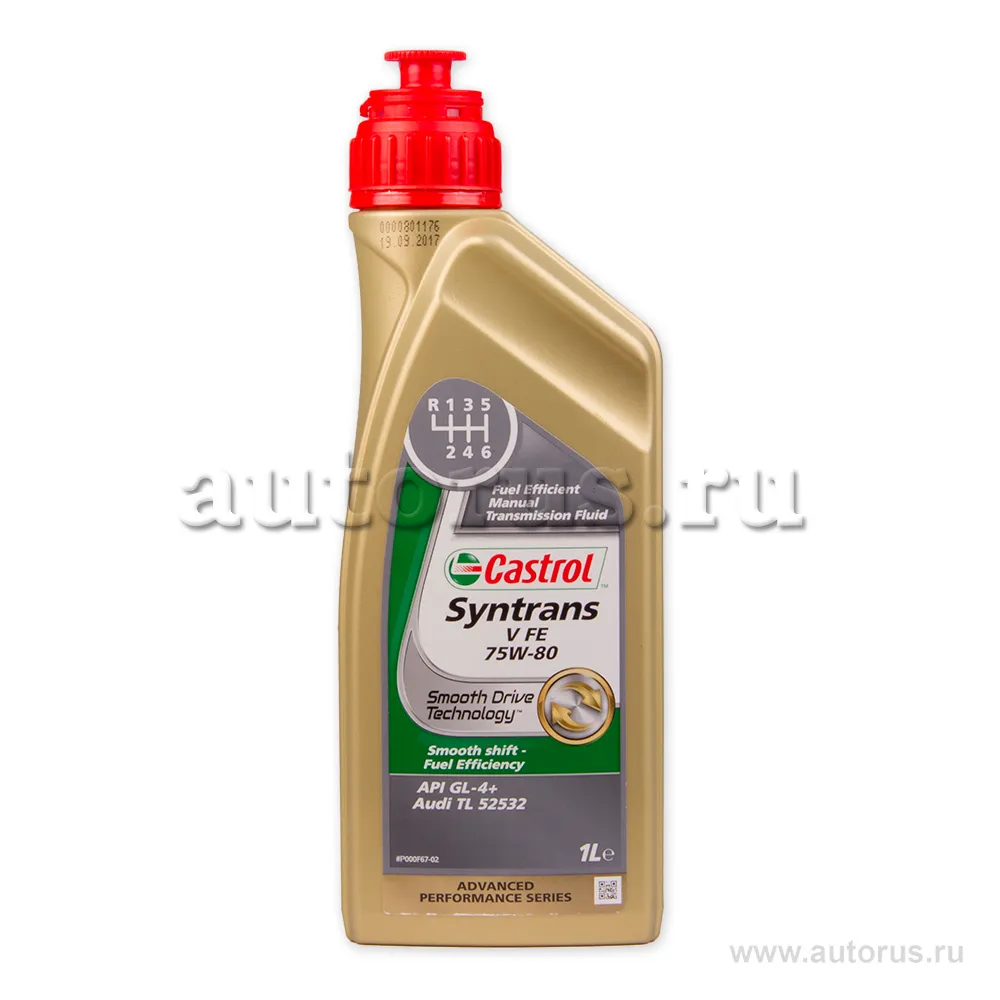 Масло трансмиссионное CASTROL Syntrax V FE 75W80 1 л 156C41