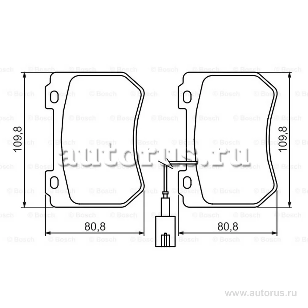 К-кт колодок дисковых ALFA ROMEO BRERA 06-, SPIDER 06-, BOSCH 0986494402