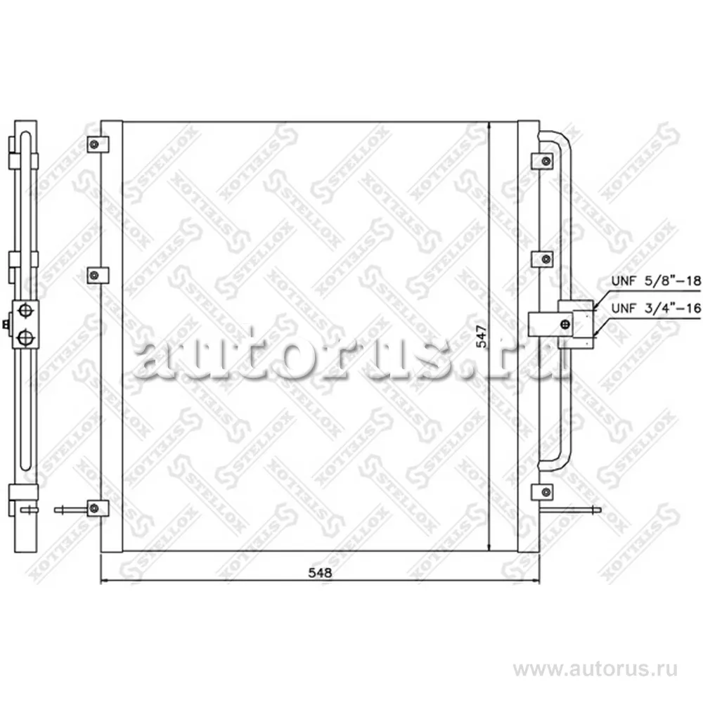 Радиатор кондиционера 94257 Land Rover Range Rover II 94> STELLOX 10-45452-SX