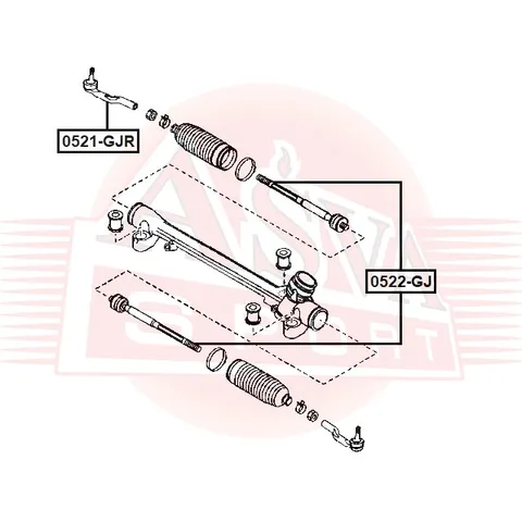 Наконечник рулевой правый ASVA 0521-GJR