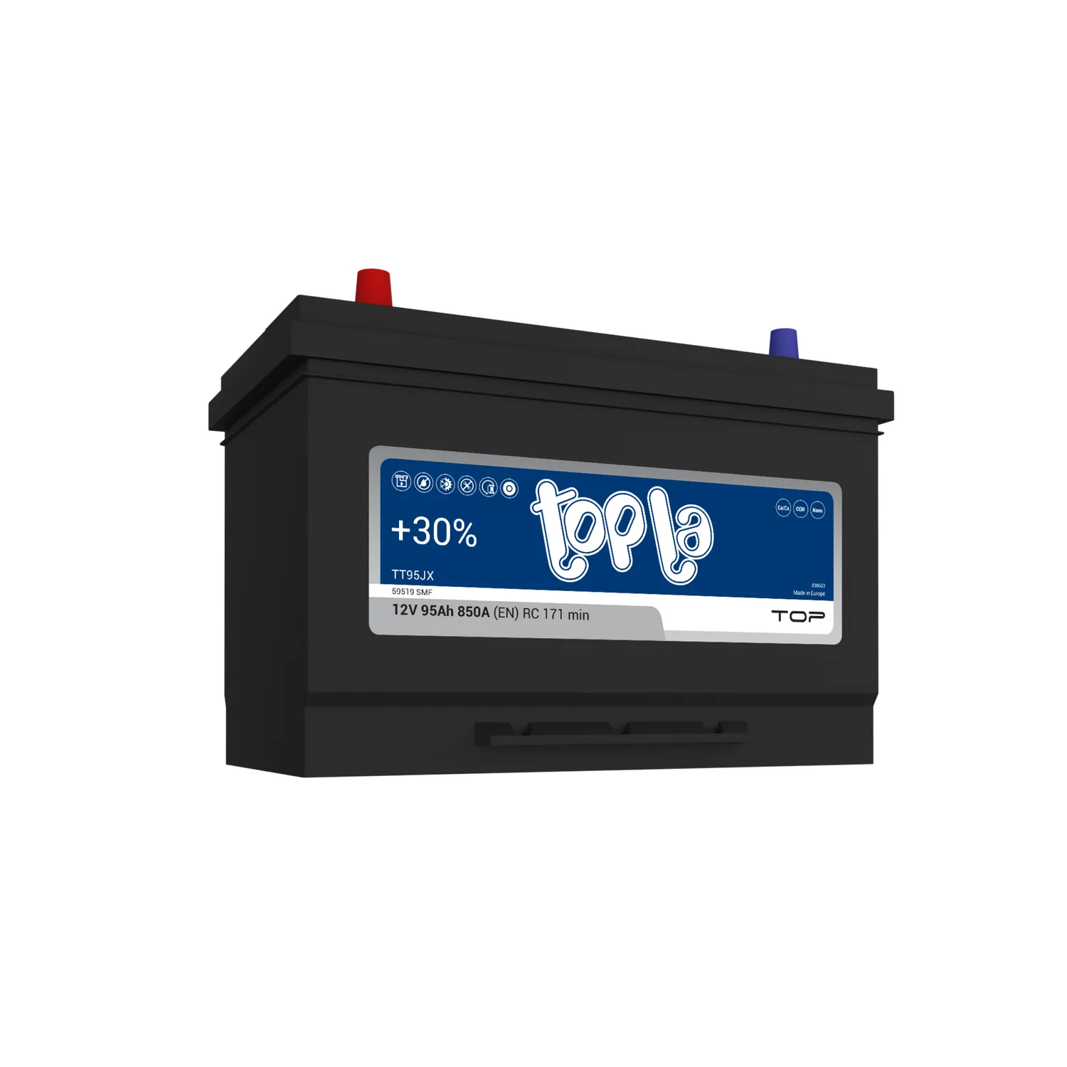 Аккумулятор TOPLA Top JIS 95 А/ч прямой L+ 306x173x221 D31 EN 850 А