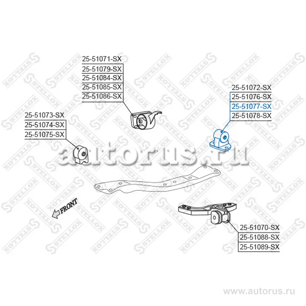 Подушка ДВС зад.Hyundai Sonata 1.8 96-9 STELLOX 2551077_SX