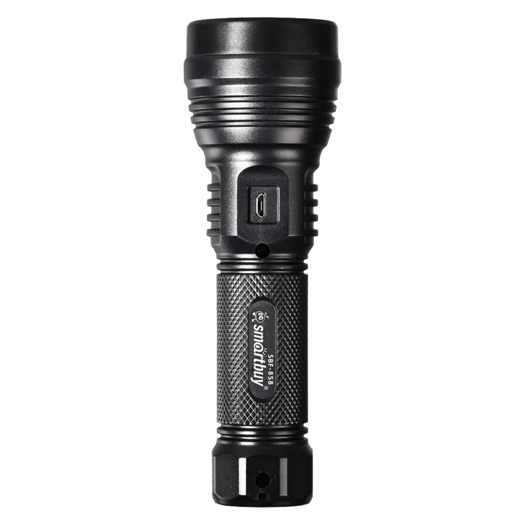 Фонарь аккумуляторный LED, 3 режима, 18650, MicroUSB, ABS, 16хd5 см, Smartbuy SMARTBUY SBF-858