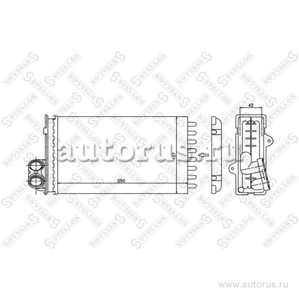 Радиатор печки Peugeot 405 all 87-93/406 all 95> STELLOX 10-35012-SX