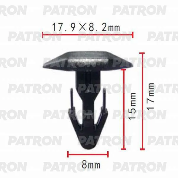 Зажим пластиковый Acura, Honda применяемость: багажник, кузов - упло PATRON P37-0128