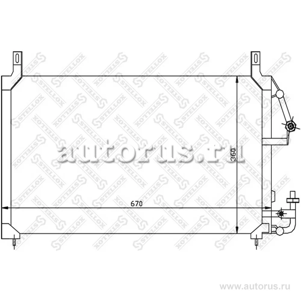 Радиатор конд. Daewoo Nexi STELLOX 10-45017-SX