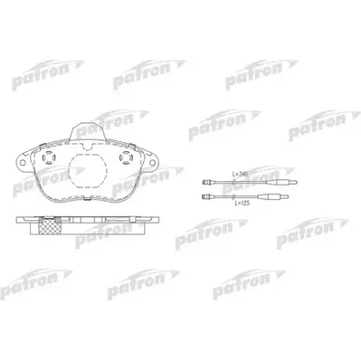Колодки тормозные дисковые передн CITROEN: XM 89-94, XM 94-00, XM Break 91-94 PATRON PBP742